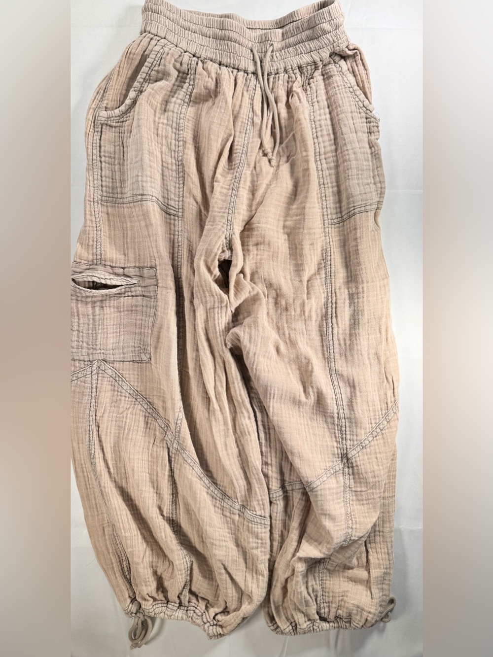 Out from Under - Urban outfitters Linen-Style Cargo Jogger Pants Size Small